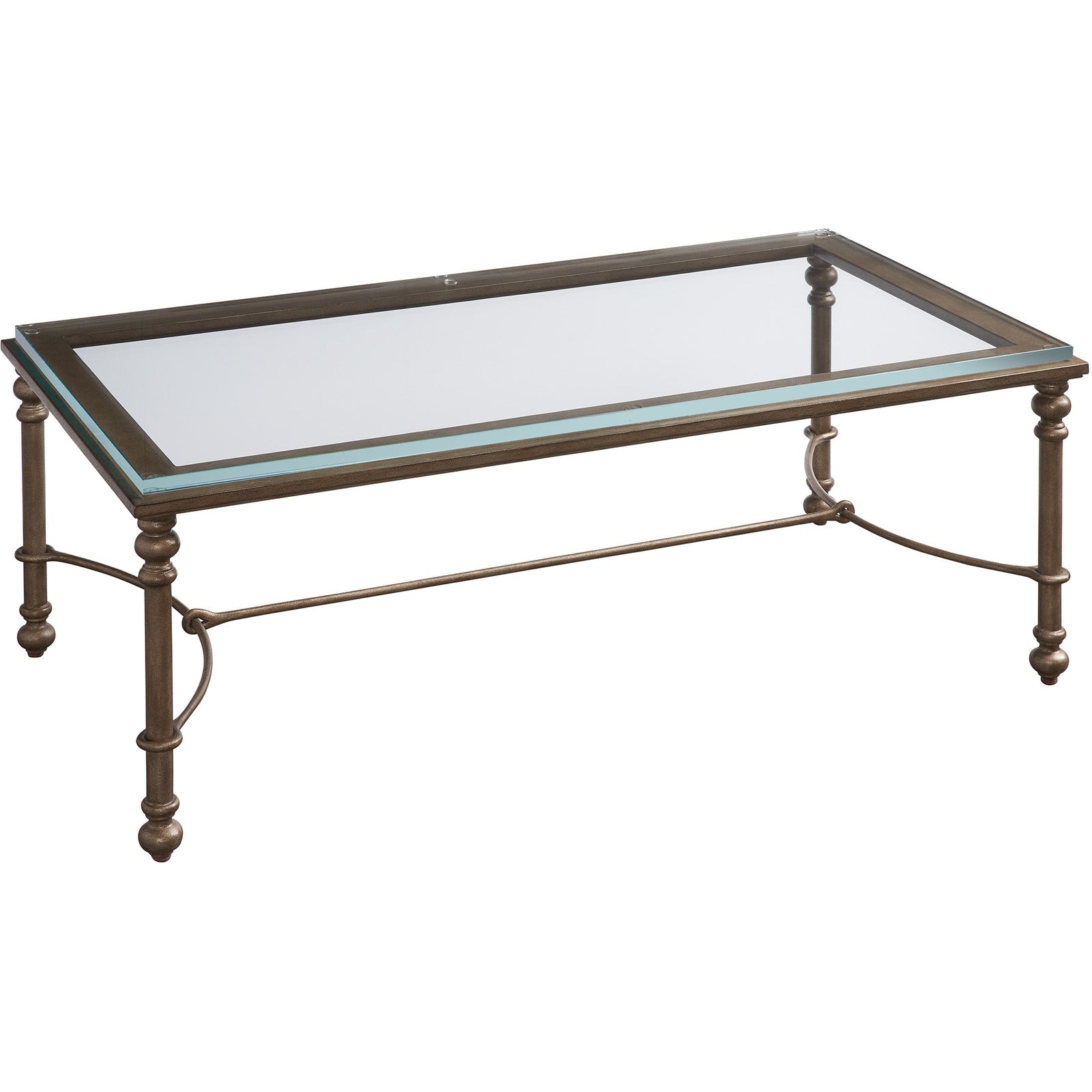 Barclay Butera Laguna Bluff Metal And Glass Cocktail Table