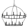 Howell 20-Light Chandelier in Aged Iron 47L x 47W x 42.25H