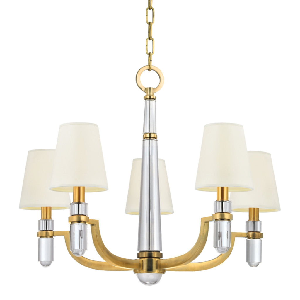 Dayton 5-Light Chandelier in Aged Brass 25L x 25W x 20.5H