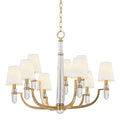 Dayton 9-Light Chandelier in Aged Brass 33L x 33W x 25.75H