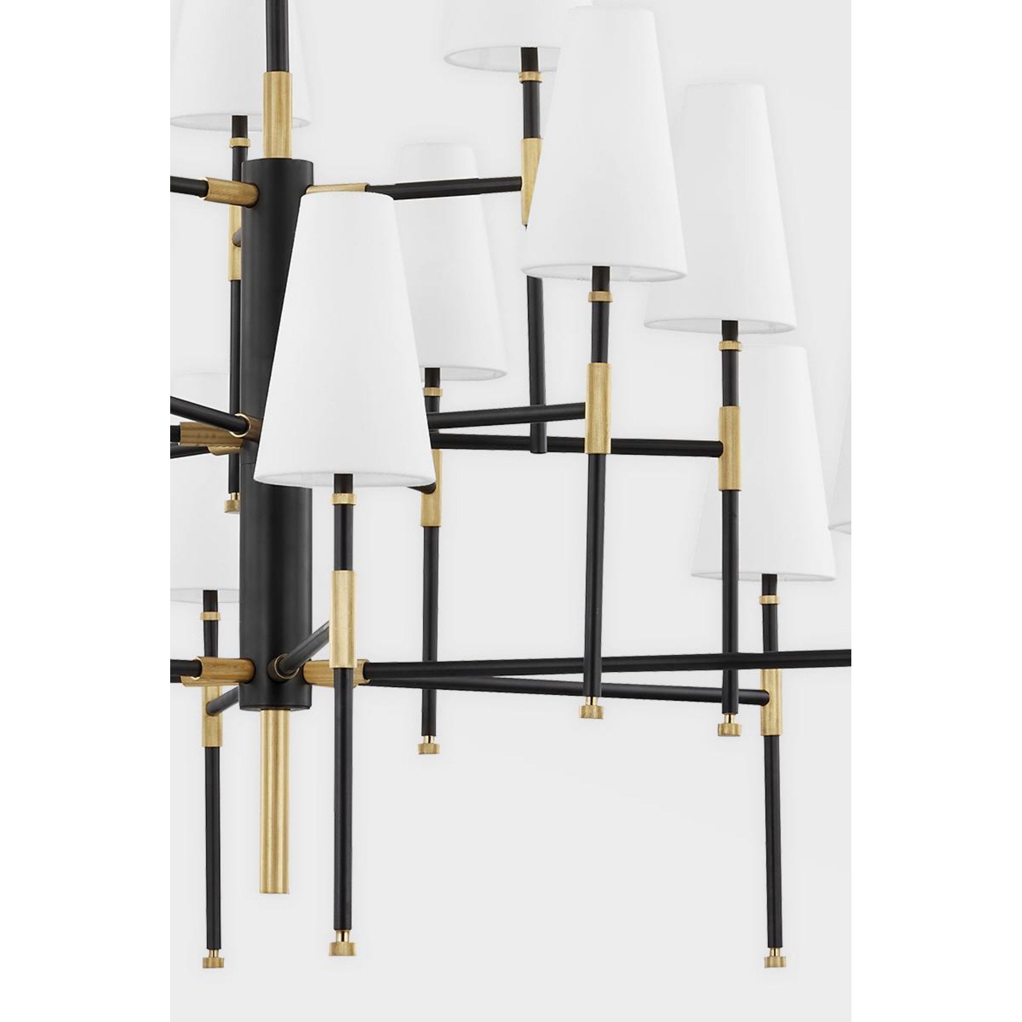 Bowery 15-Light Chandelier in Aged Old Bronze 48L x 48W x 40H