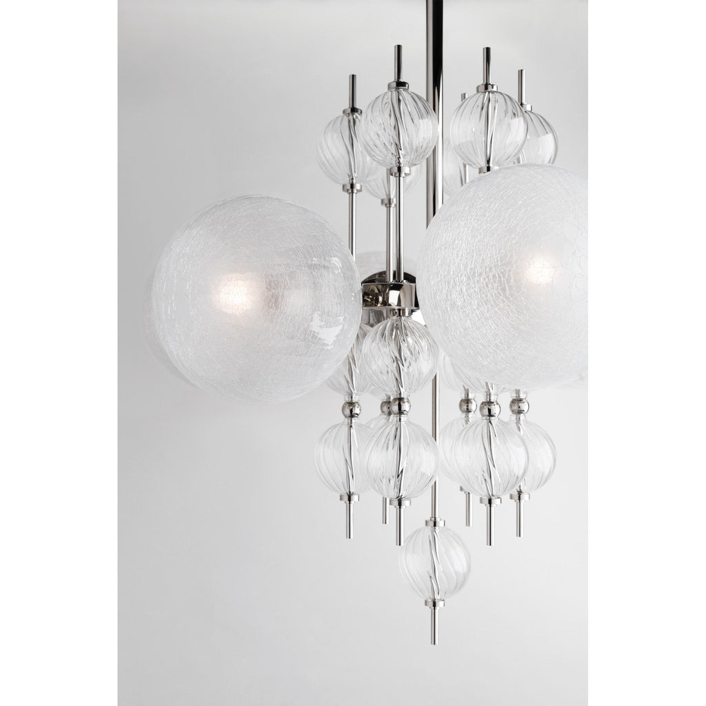 Calypso 8-Light Chandelier in Aged Brass 33.5L x 33.5W x 32.5H