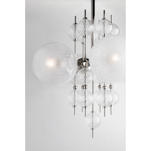 Calypso 8-Light Chandelier in Polished Nickel 33.5L x 33.5W x 32.5H