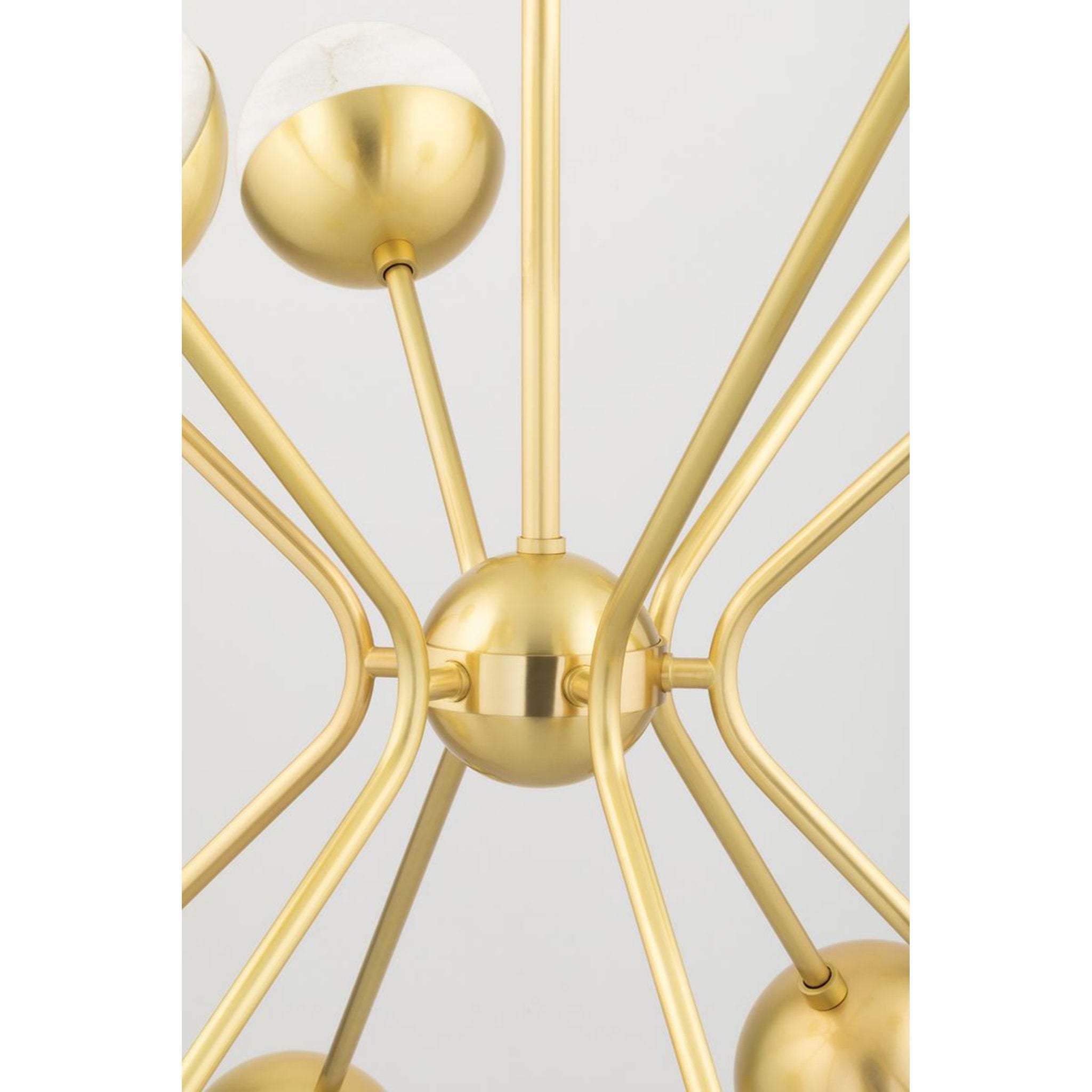 Saratoga 16-Light Chandelier in Aged Brass 62.5L x 62.5W x 42.5H