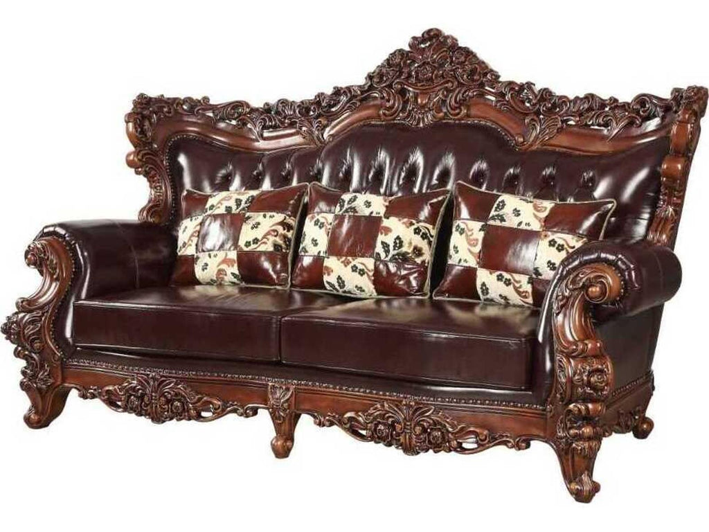 Forsythia Brown Leather Sofa