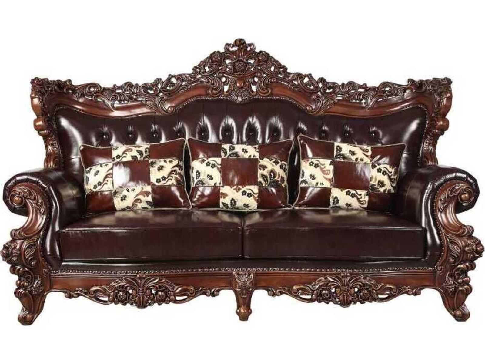 Forsythia Brown Leather Sofa