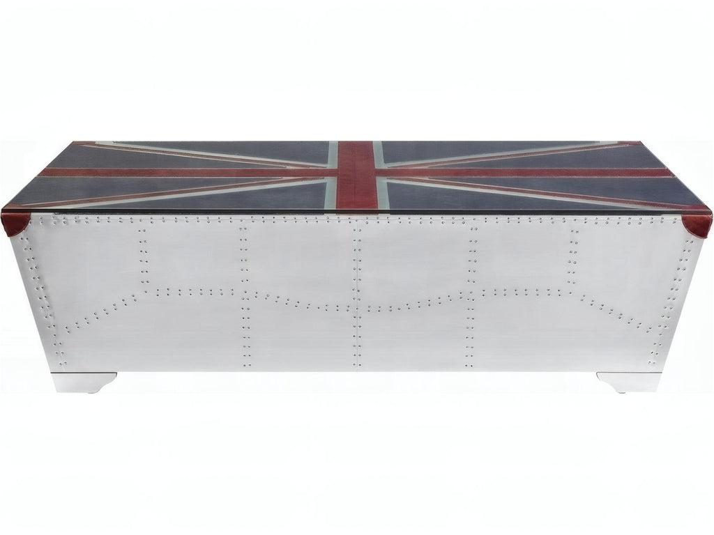 Brancaster Coffee Table Aluminum with Union Jack Top