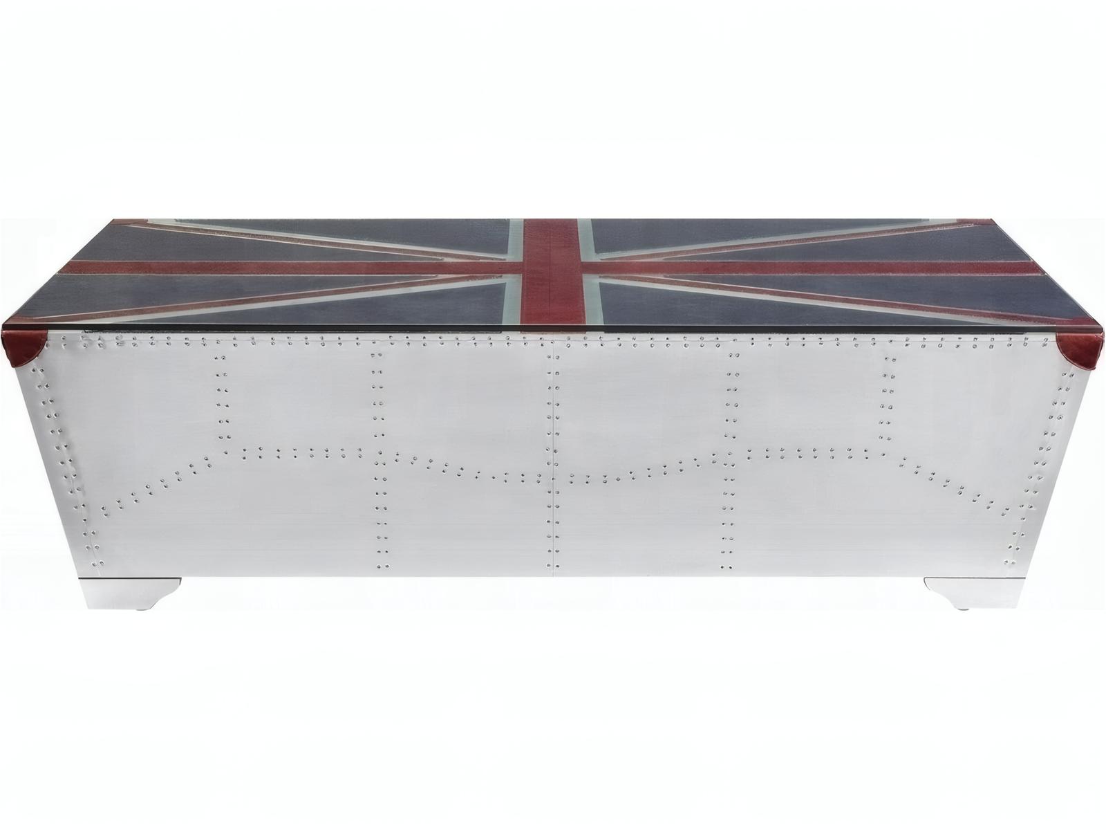 Brancaster Coffee Table Aluminum with Union Jack Top