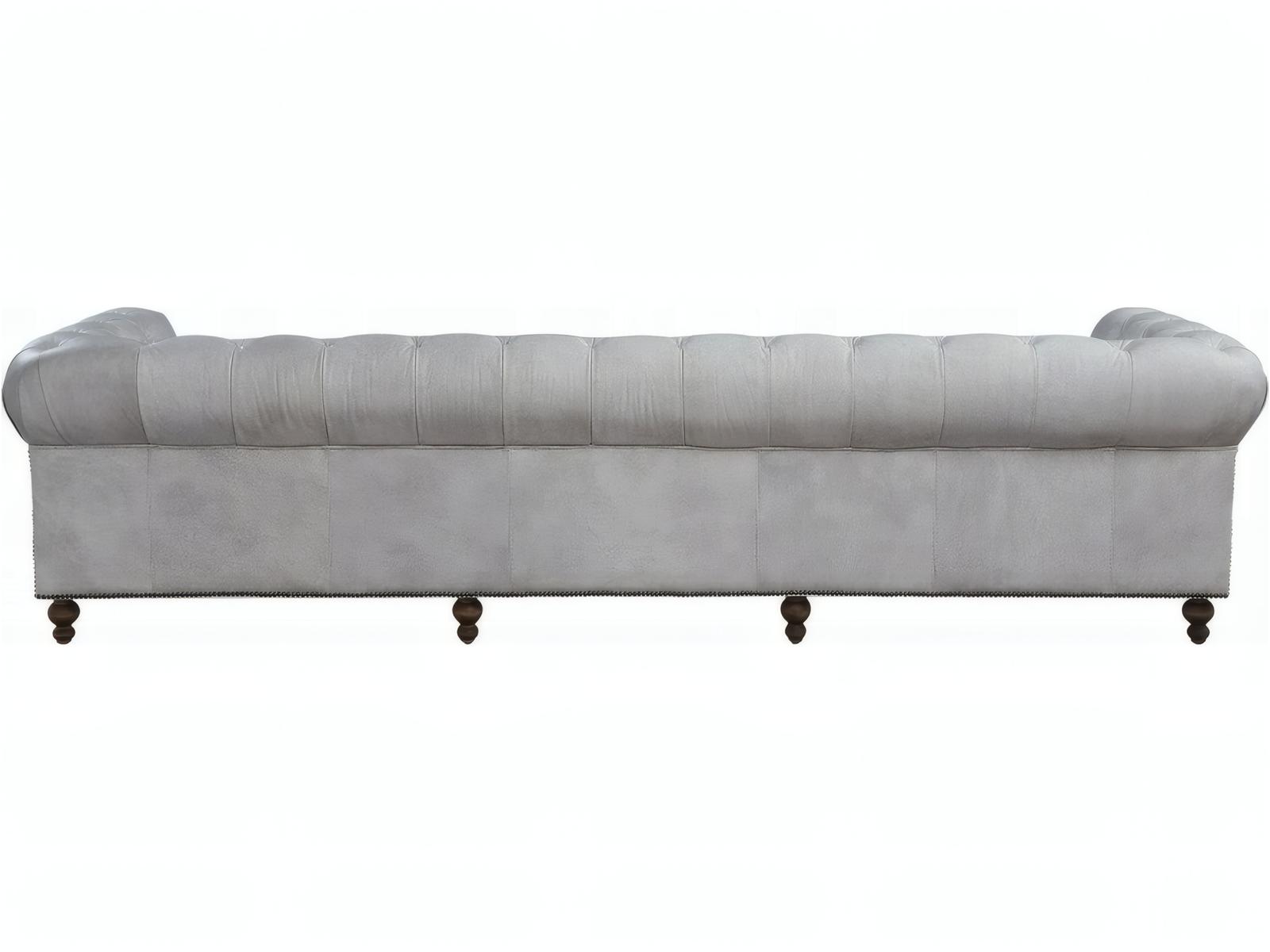 Ofer 3-Seat Vintage White Top Grain Leather Sofa