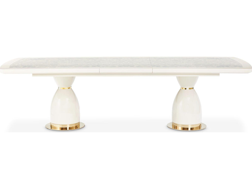 Lisbon 90-Inch Rectangle Dining Table in Silken Matte Cream