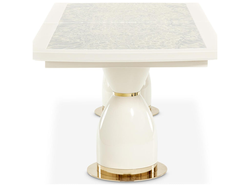 Lisbon 90-Inch Rectangle Dining Table in Silken Matte Cream