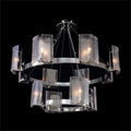John Richard Claritas Twelve-Light Two-Tier Chandelier, Nickel