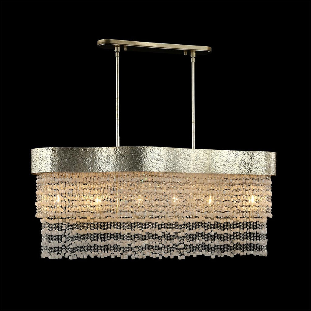 John Richard Crystal Veil Six-Light Horizontal Chandelier