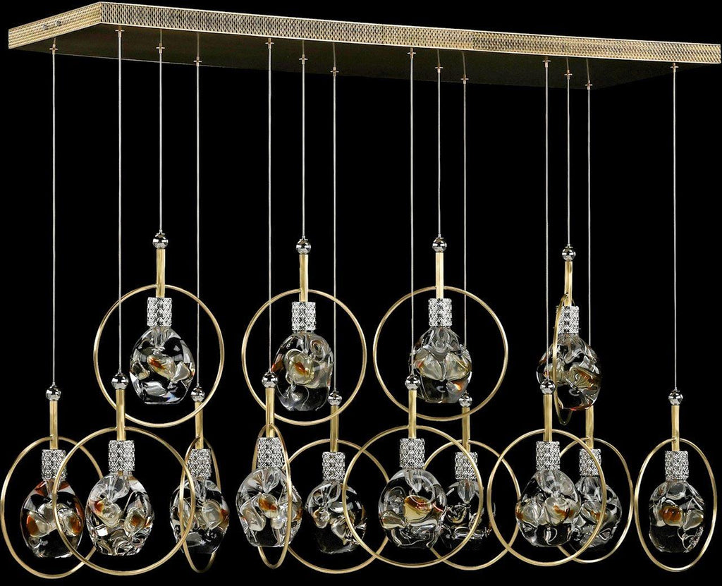 John Richard Bergamo Fourteen-Light Horizontal Chandelier