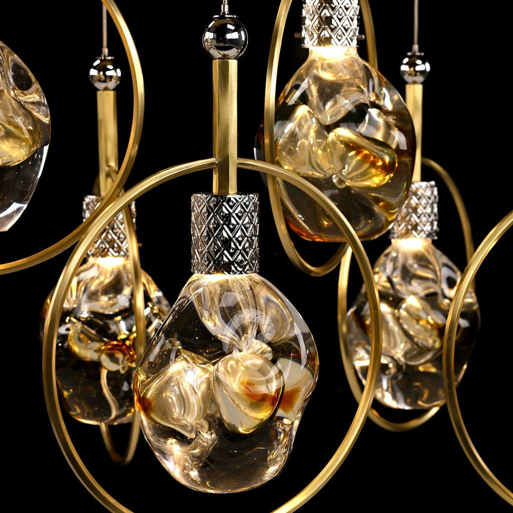 John Richard Bergamo Fourteen-Light Horizontal Chandelier