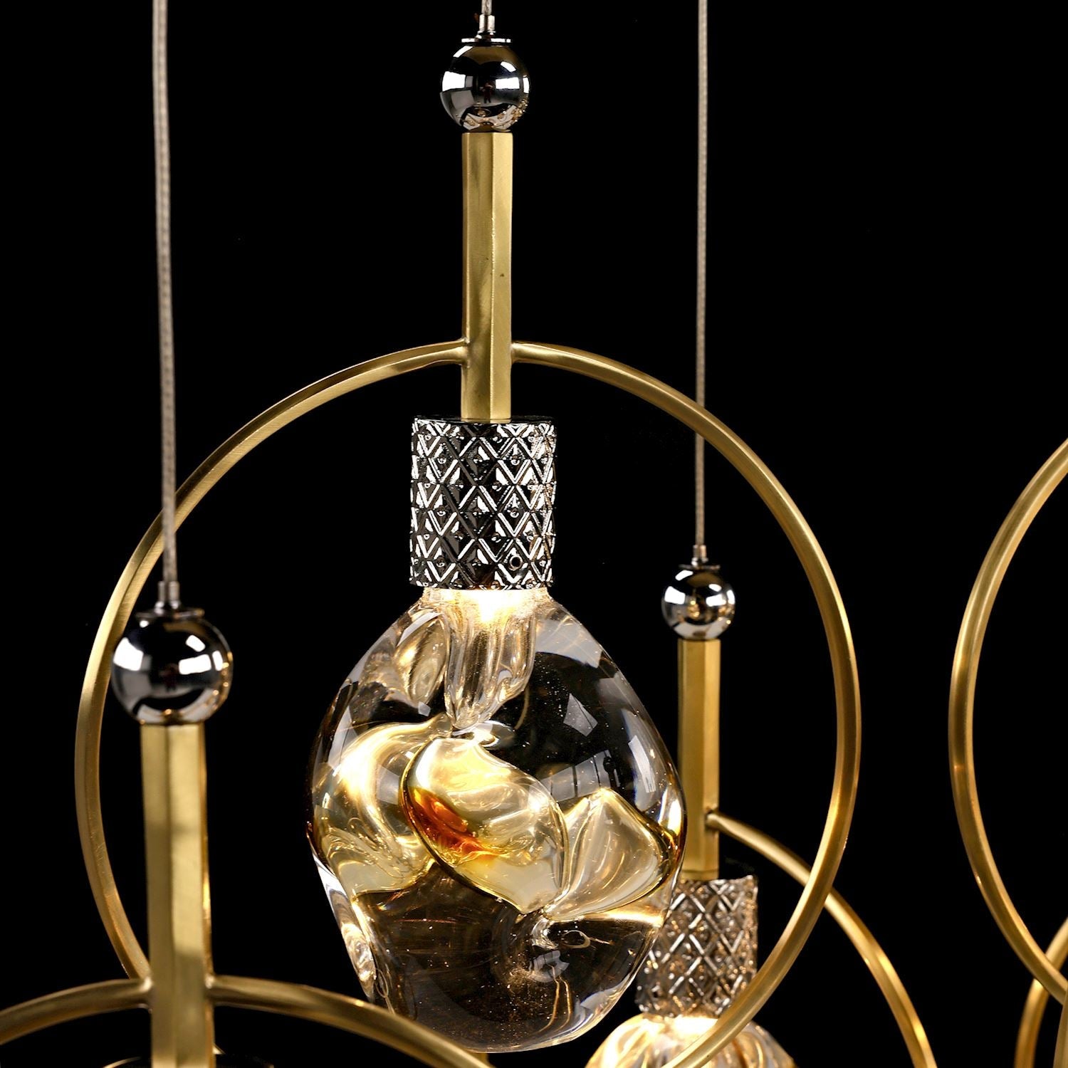 John Richard Bergamo Fourteen-Light Horizontal Chandelier