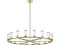 Alora Lighting 18-Light Revolve Chandelier in Natural Brass with Clear Glass