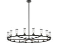 Alora Lighting Revolve 18-Light Chandelier in Urban Bronze with Clear Glass
