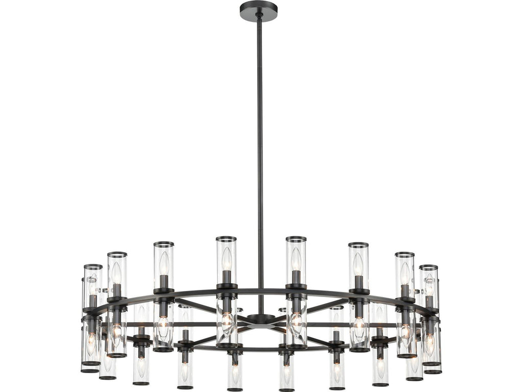 Alora Lighting 36-Light Revolve Chandelier Urban Bronze with Clear Glass