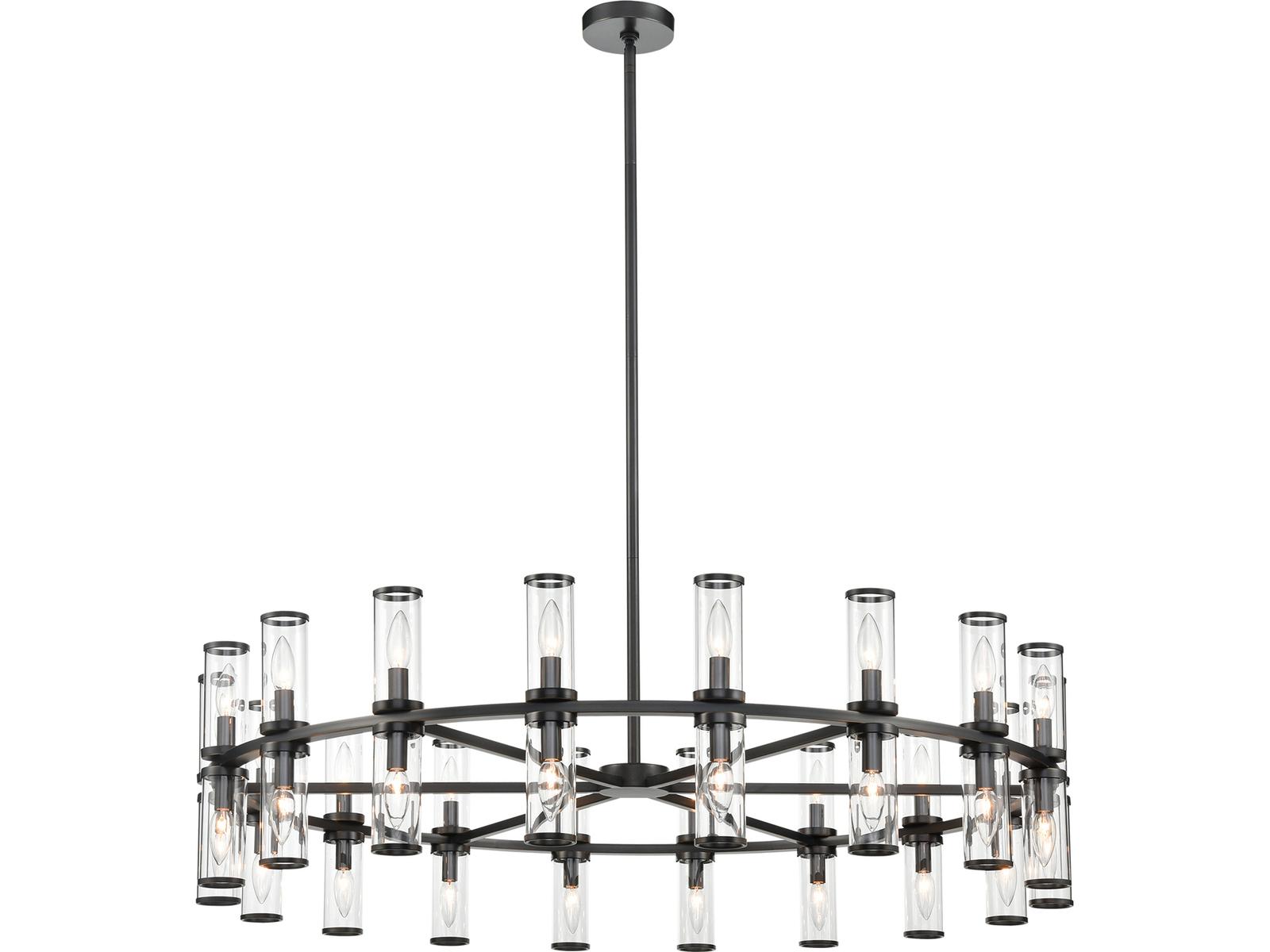 Alora Lighting 36-Light Revolve Chandelier Urban Bronze with Clear Glass