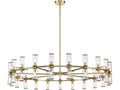 Alora Lighting 42-Light Revolve Chandelier Clear Glass Natural Brass