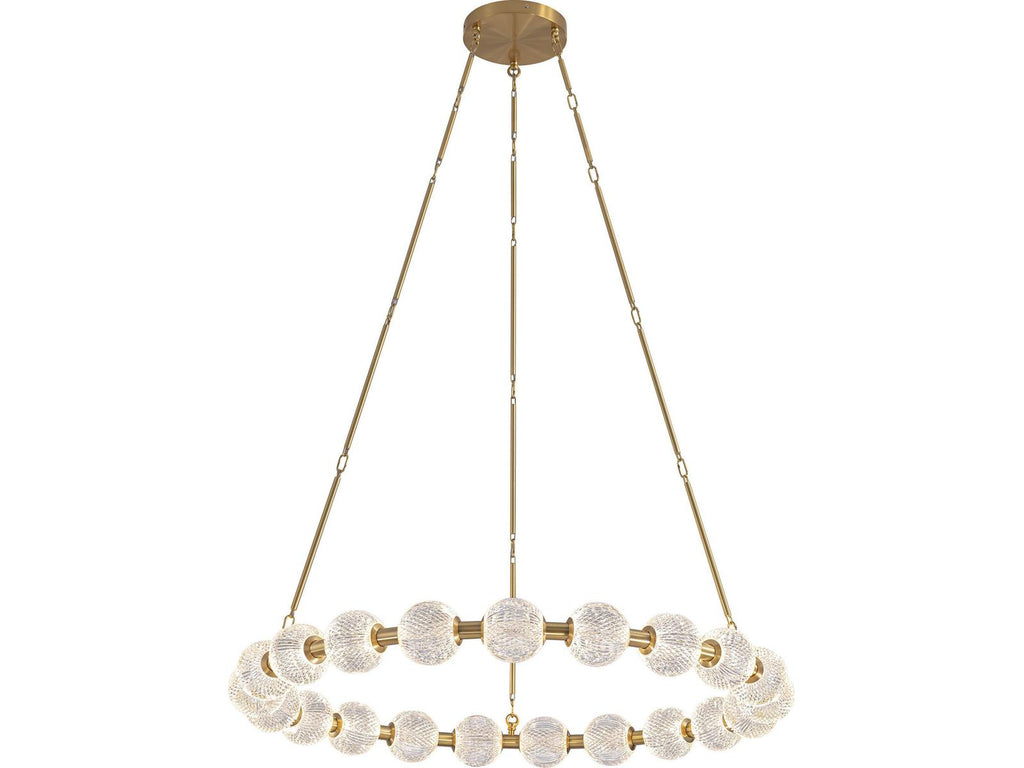 Alora Lighting Marni 41-Inch Integrated LED Chandelier in Natural Brass