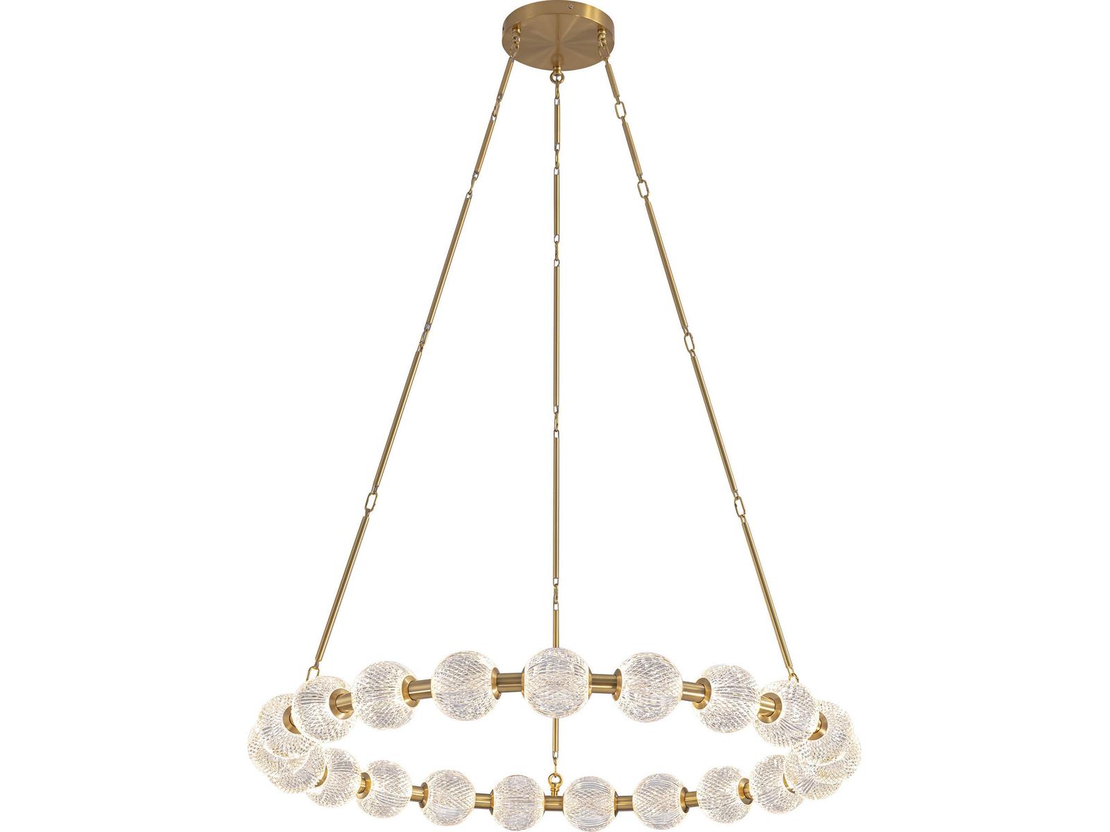 Alora Lighting Marni 41-Inch Integrated LED Chandelier in Natural Brass