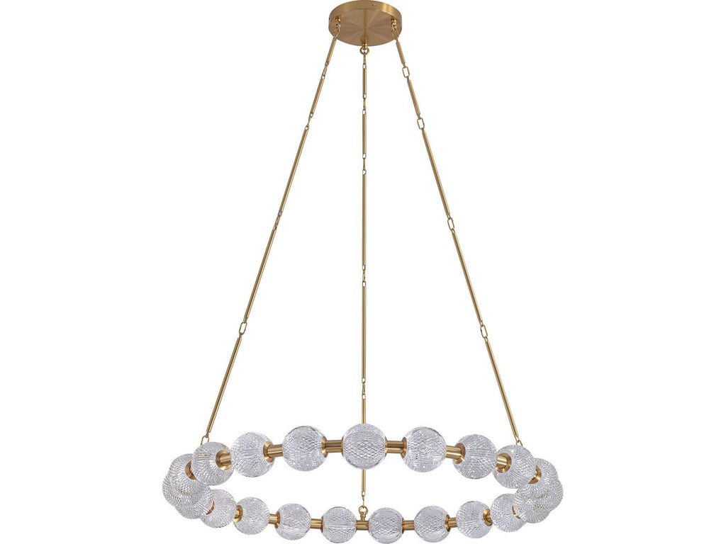 Alora Lighting Marni 41-Inch Integrated LED Chandelier in Natural Brass
