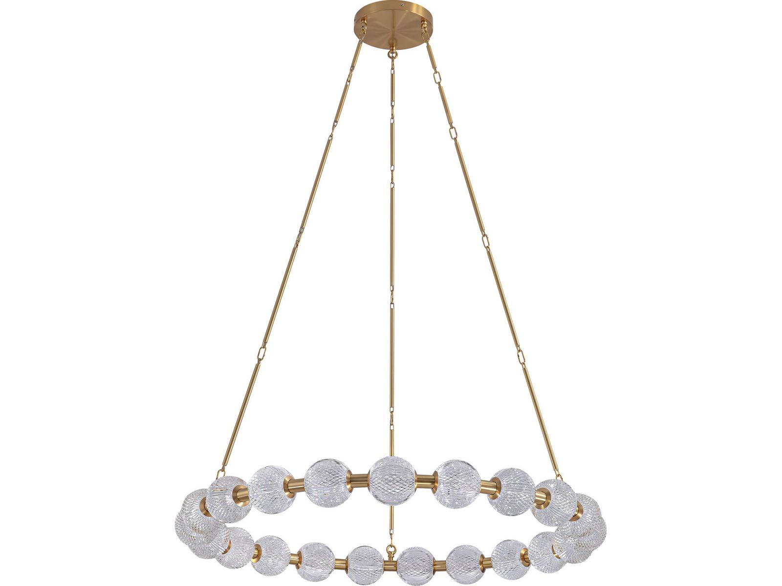 Alora Lighting Marni 41-Inch Integrated LED Chandelier in Natural Brass