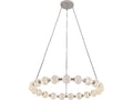 Alora Lighting Marni LED Chandelier in Polished Nickel with Clear Carved Acrylic