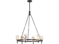 Alora Lighting 6-Light Lucian Chandelier in Urban Bronze and Alabaster