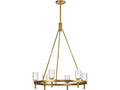 Alora Lighting 6-Light Lucian Chandelier in Vintage Brass with Clear Crystal