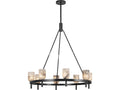 Alora Lighting Lucian 8-Light Chandelier in Urban Bronze and Alabaster