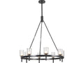 Alora Lighting 8-Light Lucian Round Chandelier in Urban Bronze with Clear Glass