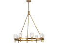 Alora Lighting 8-Light Lucian Chandelier in Vintage Brass with Clear Crystal