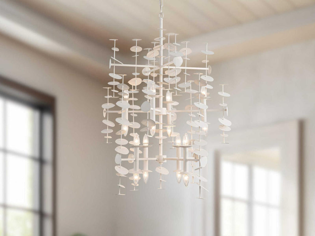 Alora Lighting 16-Light Yukari Chandelier in Matte White
