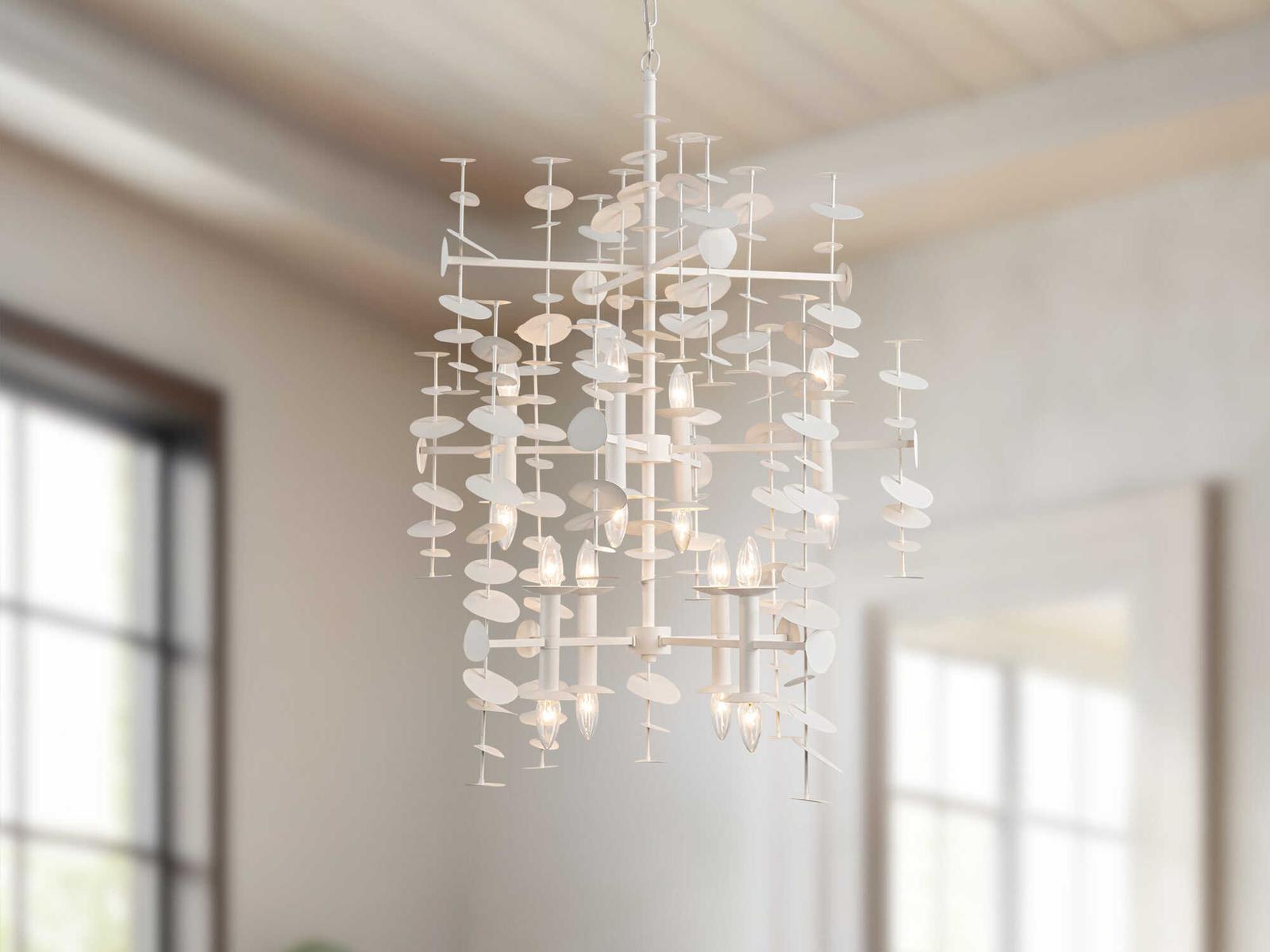 Alora Lighting 16-Light Yukari Chandelier in Matte White