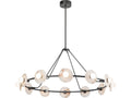 Alora Lighting Dahlia Integrated LED Chandelier in Urban Bronze with Alabaster Glass