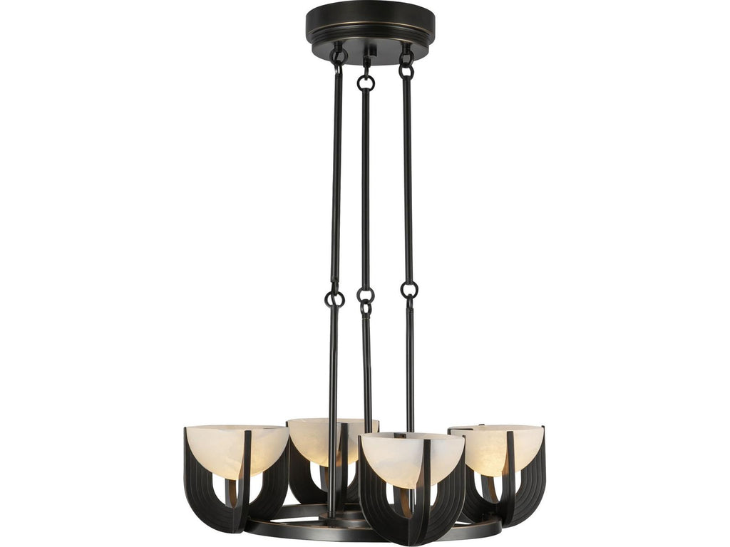 Alora Lighting Colette LED Chandelier in Urban Bronze and Alabaster