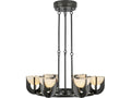Alora Lighting 6-Light Colette Integrated LED Chandelier in Urban Bronze and Alabaster