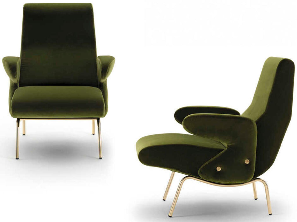 Delfino Upholstered Armchair by Erberto Carboni