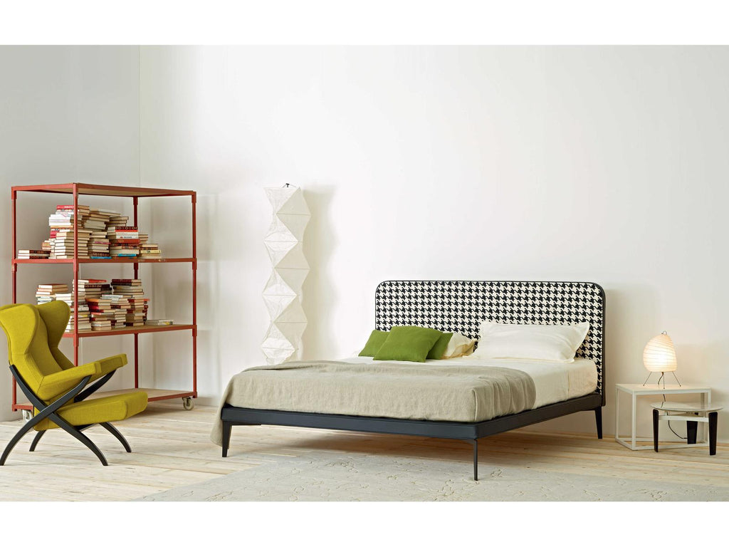 Suite Black Poplar Wood Upholstered California King Platform Bed
