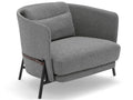 Cradle Armchair by Neri&Hu with Metal Frame and Leather Belt