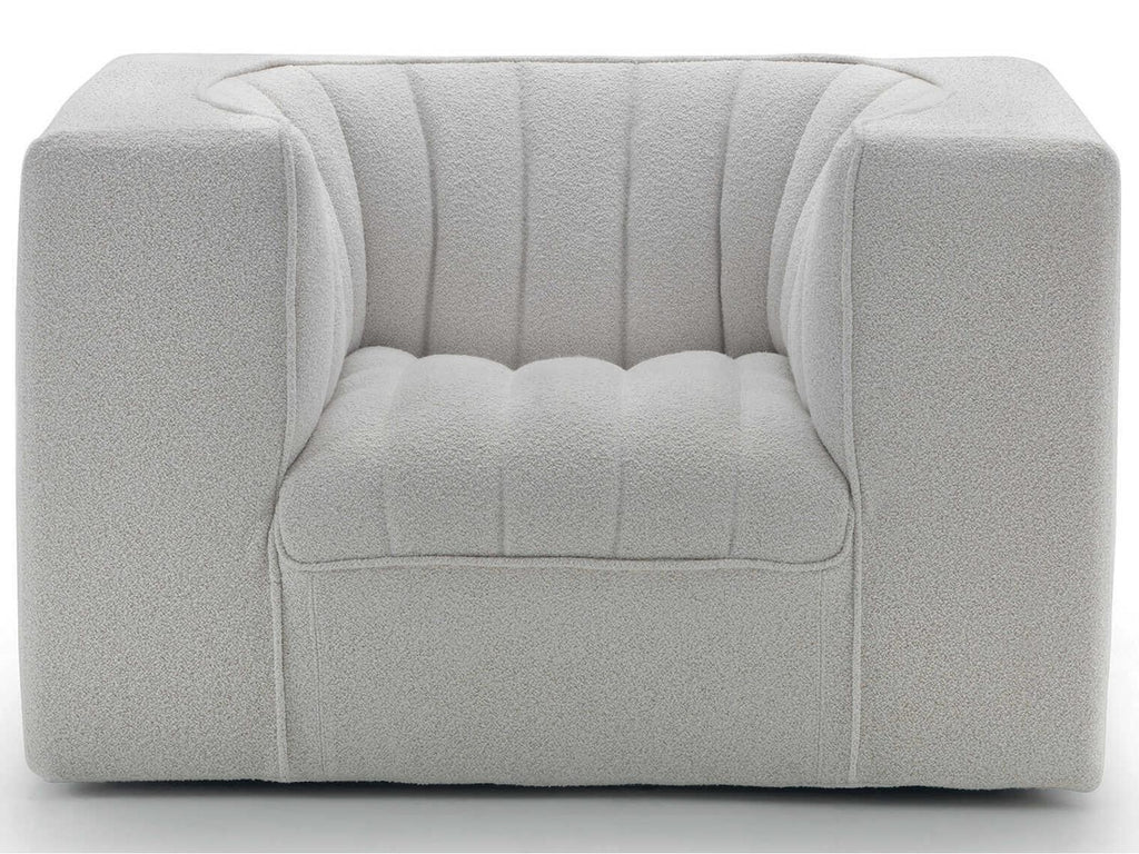 9000 Upholstered Accent Chair by Tito Agnoli in Fabric