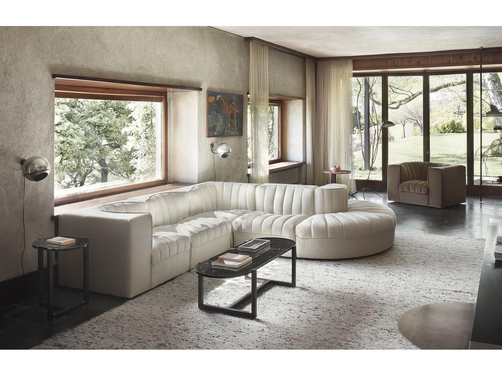 Sigmund Oval Marble Coffee Table