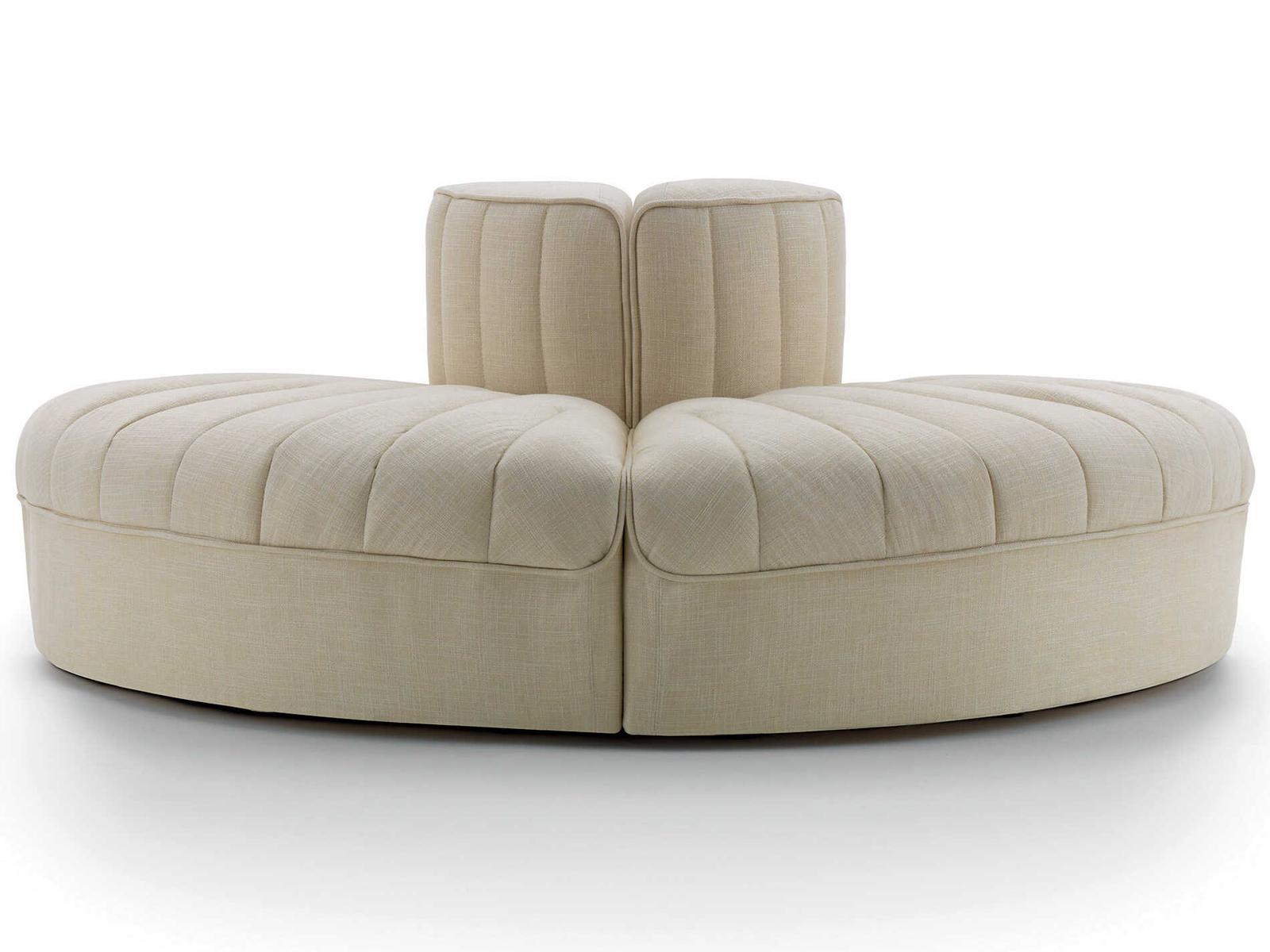 9000 Composition-02 Rounded Modular Fabric Sectional Sofa