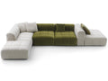 Strips Upholstered Sectional Sofa