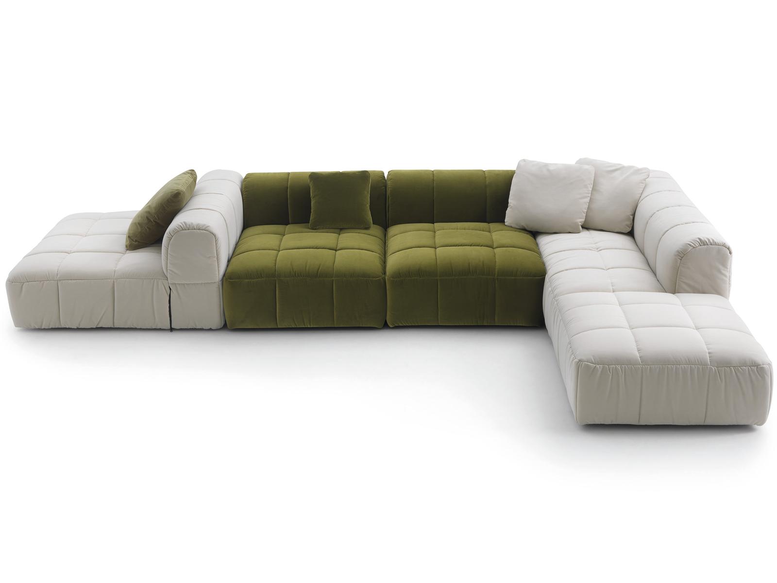 Strips Upholstered Sectional Sofa