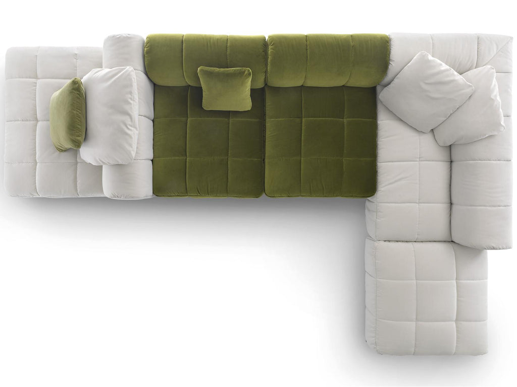 Strips Upholstered Sectional Sofa