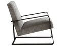 Torcello Accent Chair in Lichen Velvet with Natural Iron Frame